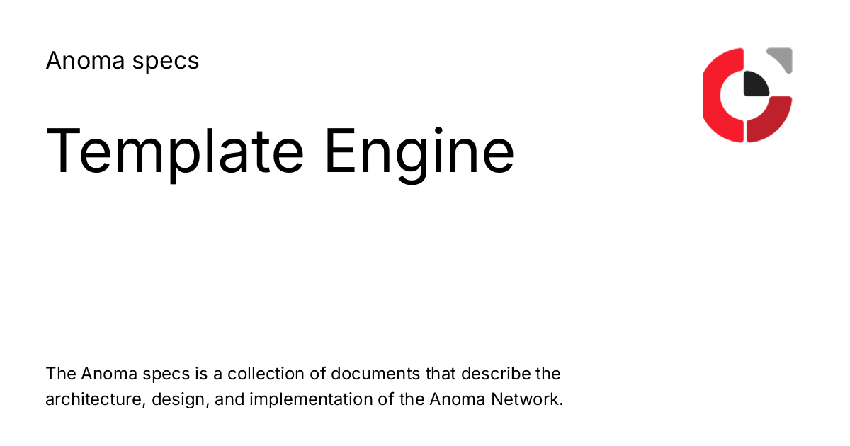 Template Engine - Anoma specs